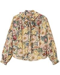 Twinset - Creponne Blouse Met Bloemen-Print - Lyst