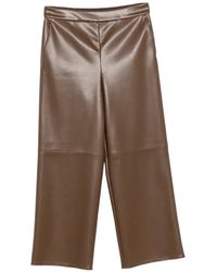 Max Mara - Faux-Leather Cropped Trousers - Lyst