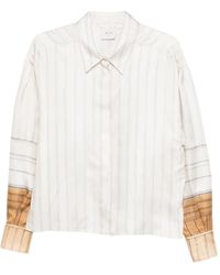 Alysi - Camicia A Righe Con Maniche Corte - Lyst
