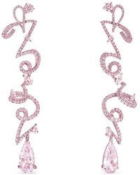 Anabela Chan - 14K Rose And 18K Vermeil Script Sapphire Earrings - Lyst
