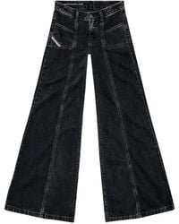 DIESEL - Flare Jeans Low-Waist D-Akii - Lyst