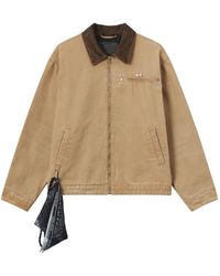 Musium Div. - Contrasting-Collar Zip-Up Jacket - Lyst