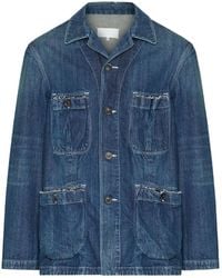 Maison Margiela - Multi-Pocket Frayed Denim Jacket - Lyst