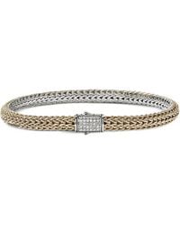 John Hardy - 14K And Sterling Icon Diamond Bracelet - Lyst
