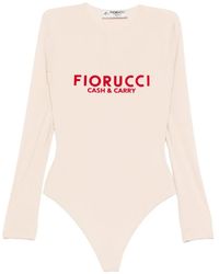 Fiorucci - Logo-Print Long-Sleeve Bodysuit - Lyst