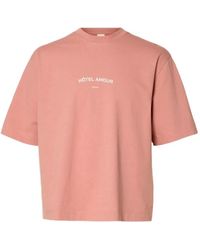 SELECTED - T-Shirt À Col Rond - Lyst