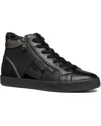 Geox - Zip-Fastening Leather Sneakers - Lyst