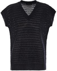 Fabiana Filippi - Cotton Crochet Jumper With Sequins - Lyst
