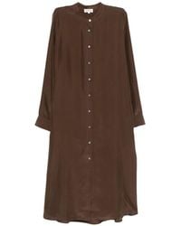 P.A.R.O.S.H. - Robe Mi-Longue À Boutonnière - Lyst