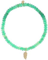 Sydney Evan - Feather Opal And Diamond Charm Bracelet - Lyst