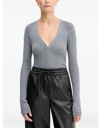 BOSS - Friva Ribbed Long-Sleeve Cardigan - Lyst