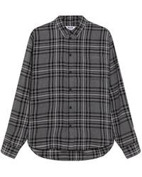 MSGM - Check-Print Button-Down Shirt - Lyst