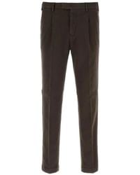 PT Torino - Pleated Stretch-Cotton Trousers - Lyst