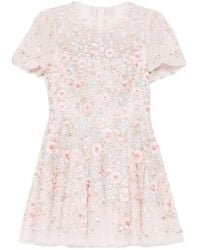 Needle & Thread - Robe À Fleurs Brodées - Lyst