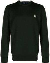 Fred Perry - Maglione Girocollo Con Ricamo - Lyst