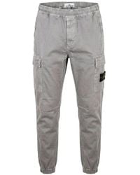 Stone Island - Cotton Cargo Trousers - Lyst