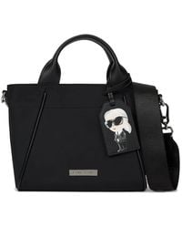 KARL LAGERFELD - Sac Cabas Ikon En Toile - Lyst