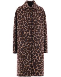 Max Mara - Mantel Mit Animal-Print - Lyst