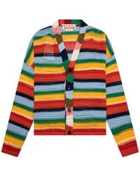 Marni - X No Vacancy Inn Striped Crochet Cardigan - Lyst