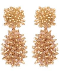 Oscar de la Renta - Beaded Cluster Drop Earrings - Lyst