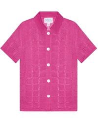 Calle Del Mar - Short-Sleeve Grid-Pattern Shirt - Lyst