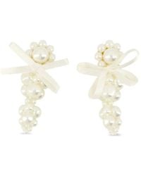 Simone Rocha - Petite Oorbellen Met Strik - Lyst