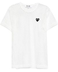 COMME DES GARÇONS PLAY - Mesh Logo-Patch T-Shirt - Lyst