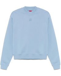 HUGO - Stacked Logo-Embroidered Sweatshirt - Lyst