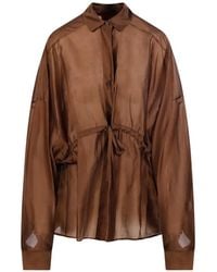 Thelatest - Dalida Drawstring Blouse - Lyst