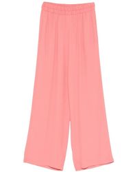 Carla G - Elasticated-Waistband Wide-Leg Trousers - Lyst