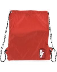 Neil Barrett - Bolt-Patch Drawstring Backpack - Lyst