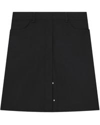 Courreges - Stretch-Twill Snap-Button Mini Skirt - Lyst
