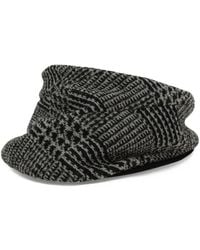 Junya Watanabe - Houndstooth-Pattern Flat Bucket Hat - Lyst