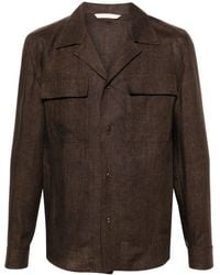 Briglia 1949 - Notched-collar Linen Overshirt - Lyst