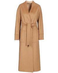 Max Mara - Abrigo Reversible Con Cinturón - Lyst