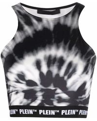 Philipp Plein - Tie Dye-Print Cropped Top - Lyst