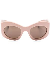 Gucci - Tinted-Lenses Oval-Frame Sunglasses - Lyst