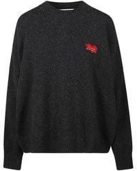 Giada Benincasa - Heartbeat Heart-Embroidered Sweater - Lyst