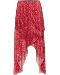 Burberry - Midi-Plooirok - Lyst