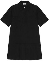 Ganni - Twill Mini Dress - Lyst