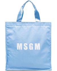 MSGM - Logo-Print Tote Bag - Lyst