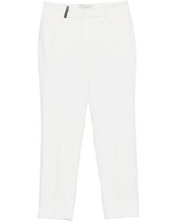 Peserico - Cropped Slim-Fit Trousers - Lyst