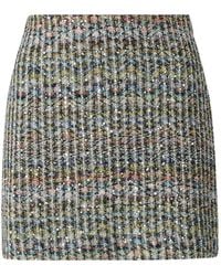 Missoni - Chevron Viscose-Blend Mini Skirt With Sequins - Lyst