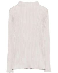 Pleats Please Issey Miyake - Pleats Please Long-Sleeve Blouse - Lyst