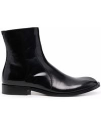 Maison Margiela - Brushed Leather Boots - Lyst