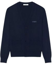 Givenchy - Couture Seam Logo-Patch V-Neck Cardigan - Lyst