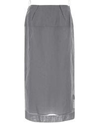 Carven - Cotton Midi Skirt - Lyst