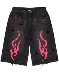Chew Forever - Graphic Distressed Shorts - Lyst
