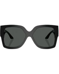 Versace - Medusa Rectangle-Frame Sunglasses - Lyst