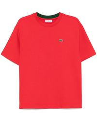 Lacoste - Piqué-T-Shirt Im Layering-Look - Lyst
